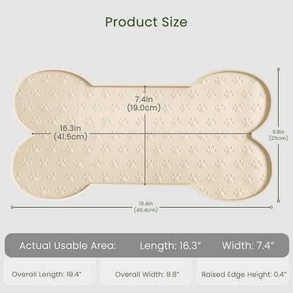 Dog Food Mat Anti-Slip Silicone Dog Bowl Mat Thicker Pet Placemat Waterproof - Image 3