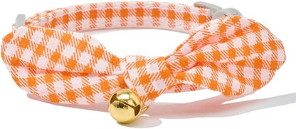 2 Pack Cotton Cat Collar, Removable Bowtie, Floral Pattern, Safety Breakaway - Image 3
