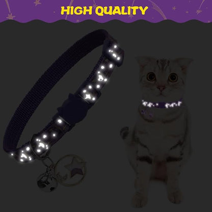 PUPTECK 3 Pack Cat Collar with Bells Breakaway - Image 4