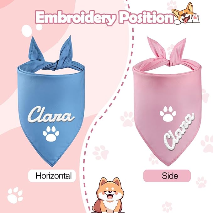 Personalized Dog Bandana, Custom Pet Scarf - Image 3