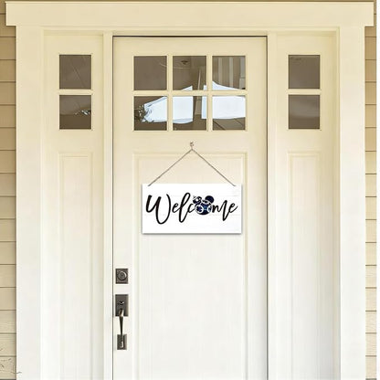 Welcome Sign for Front Door, Welcome Decor Wooden Hanging Sign for Wall Decor - Image 4