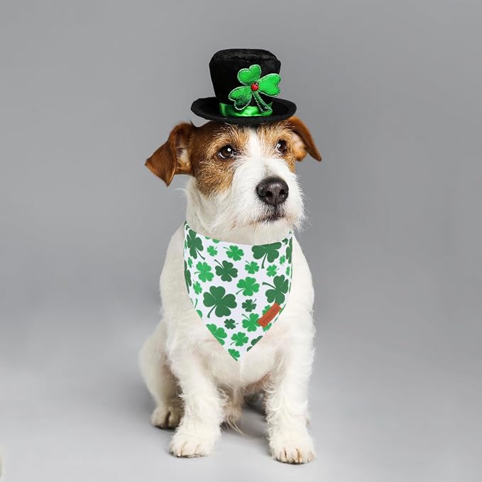 PTDECOR St. Patrick's Day Dog Bandana, Reversible Dog Scarf - Image 3