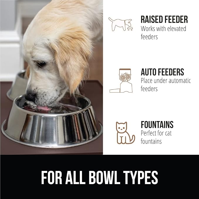 GORILLA GRIP 100% Waterproof Raised Edge BPA Free Silicone Pet Feeding Mat - Image 6