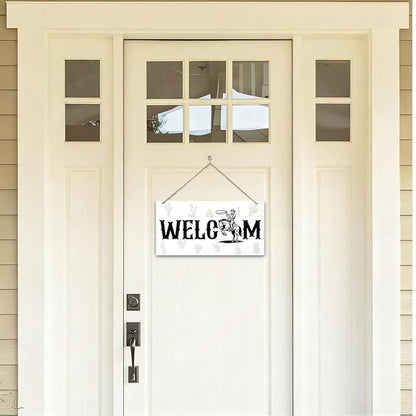 Welcome Sign for Front Door, Welcome Decor Wooden Hanging Sign for Wall Decor - Image 4