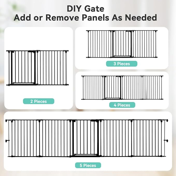 COMOMY 127.8" Extra Wide Baby Gate, Dog Gate - Image 6