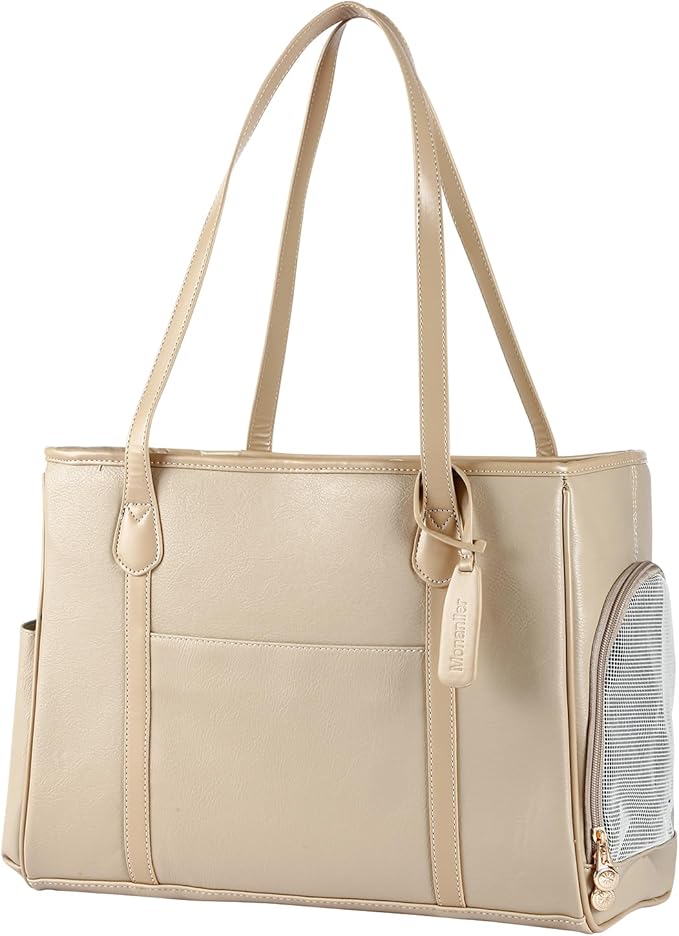 Stylish Dog Purse Carrier, Leather Pet Carrier Bag by Monanller