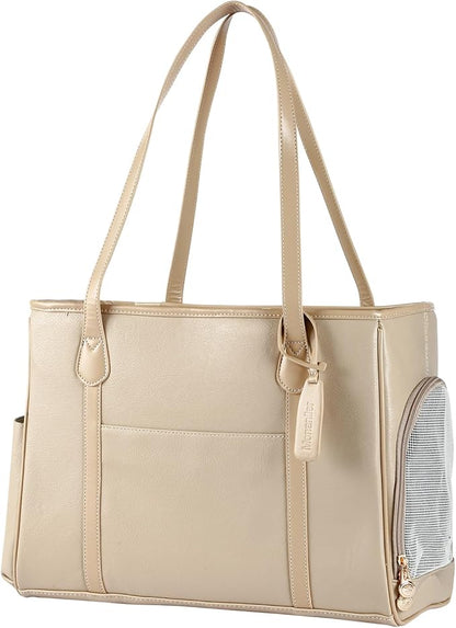 Stylish Dog Purse Carrier, Leather Pet Carrier Bag by Monanller