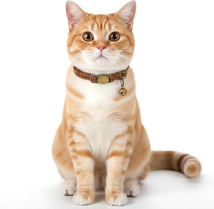 2 Pcs PU Leather Cat Collar Breakaway - Image 2