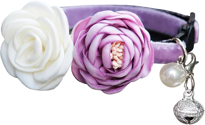 Fupo Purple Cat Collars for Girl Cats Breakaway Kitten Collar by Fupo