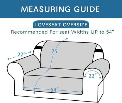 H.VERSAILTEX Reversible Loveseat Cover Furniture Protector Anti-Slip Water - Image 2