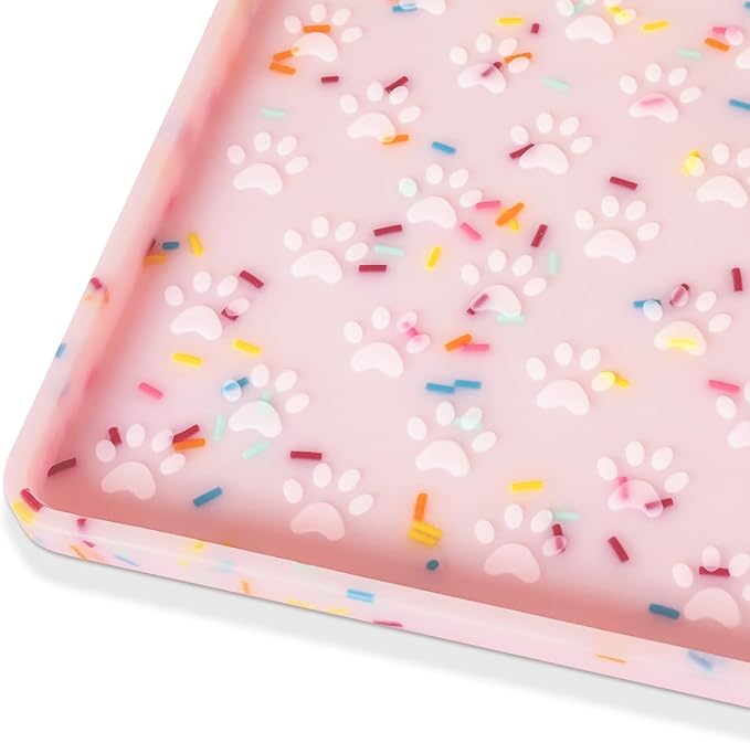 Ptlom Dog Food Mat Anti-Slip Dog Bowl Mats by PTLOM