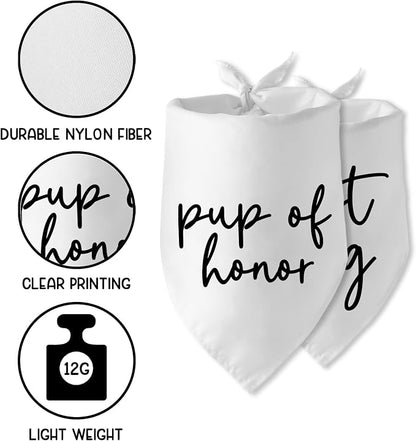 Wedding Gifts pup of Honor Best Dog Bandana Pet Scarf Wedding Photo Prop Pet - Image 3