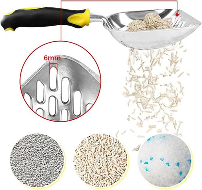 Cat Litter Scoop-Metal Cat Scooper-Long Handle Scoop, Cat Scooper-Poop - Image 3