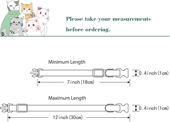 Yizepet Cat Collars, Breakaway Kitten Collar, Cute Kitty Collar in 2 Pack - Image 7