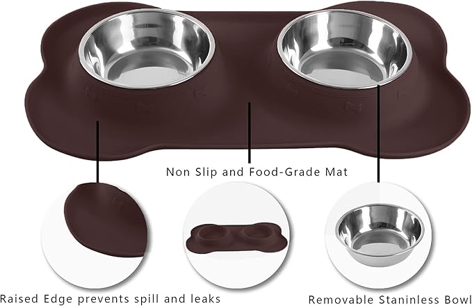Hubulk Pet Dog Bowls 2 Stainless Steel Dog Bowl - Image 3