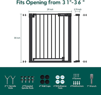 BABELIO Baby Gate for Doorways and Stairs, 31-36" Pet Gate - Image 6