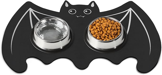 Pet Mats for Food and Water Dog Cat Food Mats Pet Feeding Mat Anti-Slip No - Image 8
