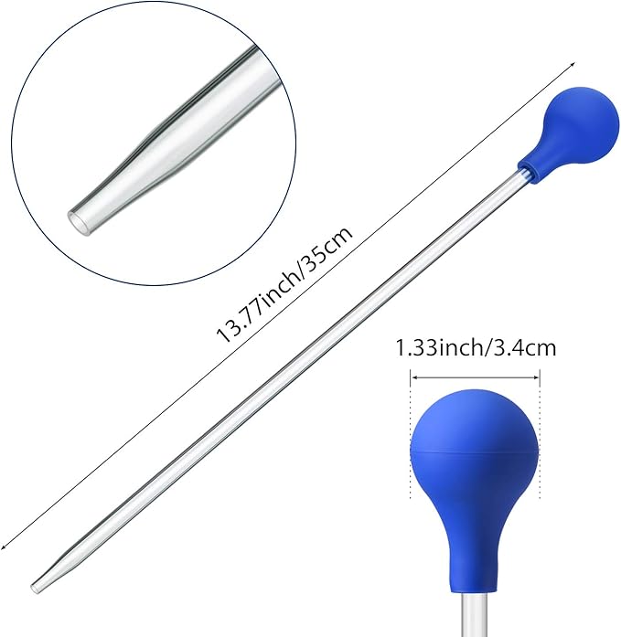 Boao 2 Sets Long Pipette for Fish Tank Coral Food Feeder Long Syringe Aquarium - Image 2