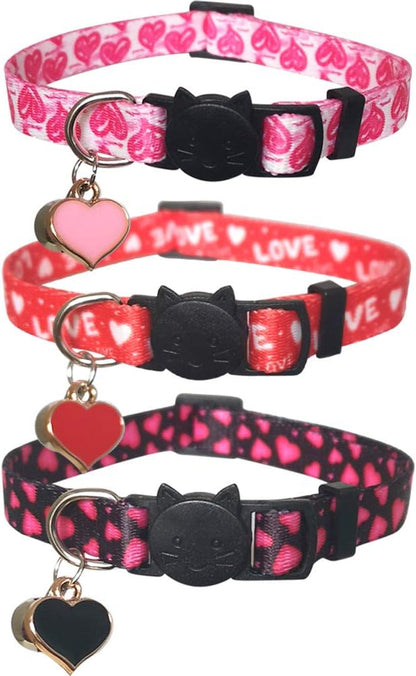 3 Pack Valentine's Day Cat Collar by Lamphyface