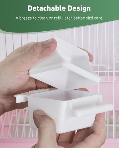 Pawfly 1 Pcs Bird Feeder Hanging Plastic Bird Cage Feeders - Image 5
