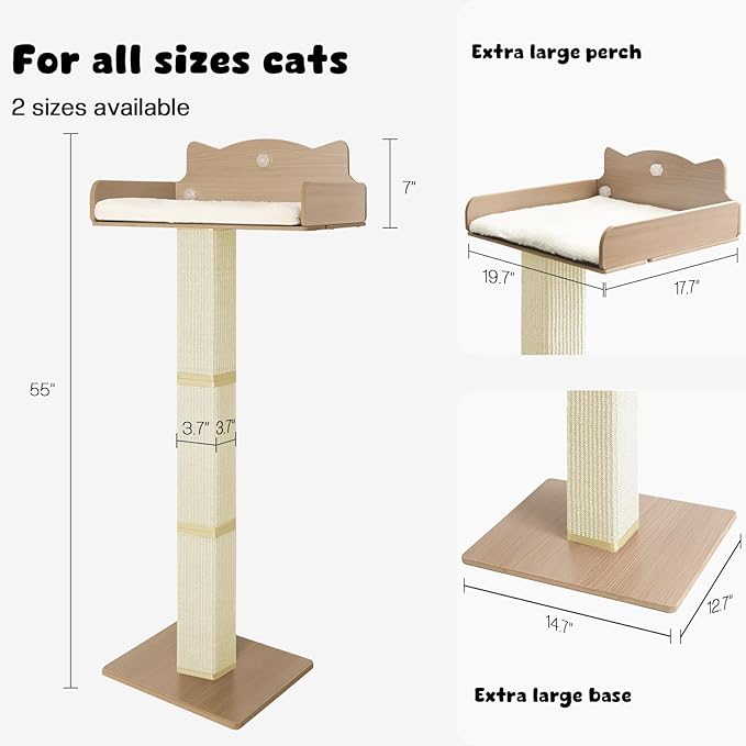 Cat Window Perch with Thick Sisal Scratching Post, Cats Hammock - Image 3