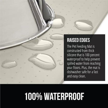 GORILLA GRIP 100% Waterproof Raised Edge BPA Free Silicone Pet Feeding Mat - Image 3