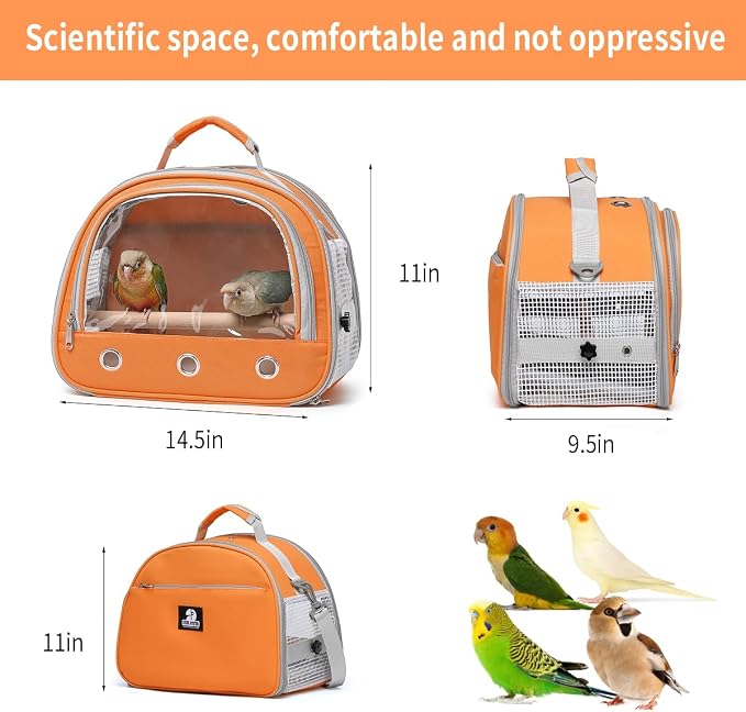 Bird Carrier, Bird Cage Parakeet Parrot Budgie Carrier Backpack - Image 7