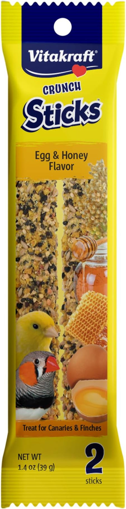 Vitakraft Crunch Sticks Parakeet Treats Egg and Honey Flavor 2 Pack by Vitakraft
