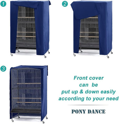 PONY DANCE Pets Product Universal Birdcage Cover Blackout & Breathable Birdcage - Image 4