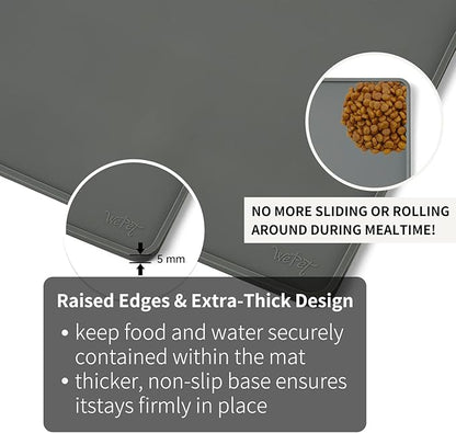 WePet Non-Slip Waterproof Pet Feeding Mat, 20x12 Inch - Image 3