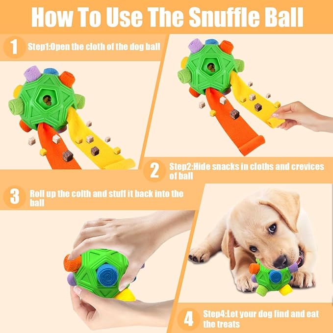 Dog Snuffle Ball-Interactive Puzzle Dog Toys Encourage Natural Foraging Skills - Image 4