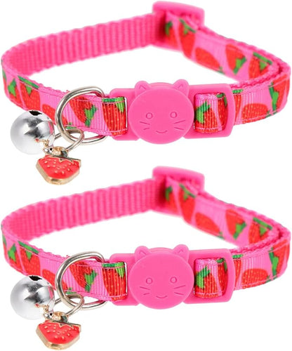 Mipcase Strawberry Printing Cat Collar by Mipcase
