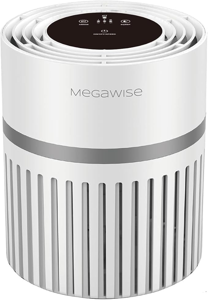 MEGAWISE Air Purifier for Large Rooms, 25db Filtration System Cleaner Odor by MEGAWISE