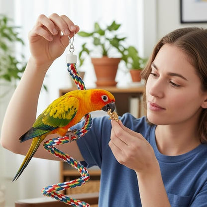 79'' Bird Perch, Bird Rope Perch & Birds Swing Set, Bird perches - Image 6