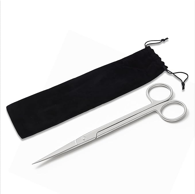 Mandala Crafts 12 Inches Silver Stainless Steel Straight Aquarium Scissors - Image 4