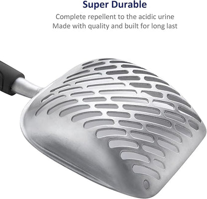 WePet Cat Litter Scoop, Aluminum Alloy Sifter, Kitty Metal Scooper, Deep Shovel - Image 5