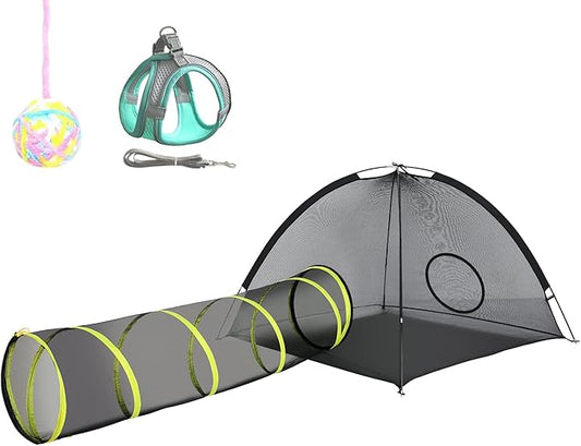 Outdoor Cat Enclosures Indoor, Portable Mesh Tent, Playhouse by Wilwolfer