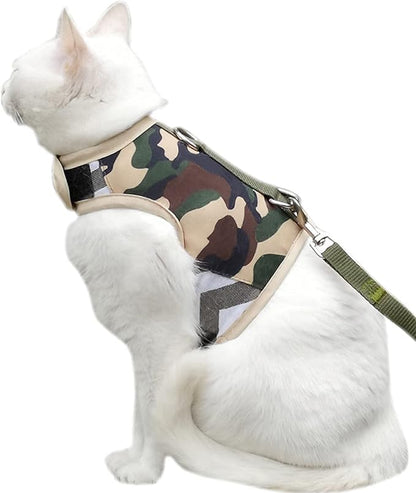 Cat Harness and Leash Set for Walking Escape Proof, Adjustable Cat Vest Harness by Yizhi+Miaow