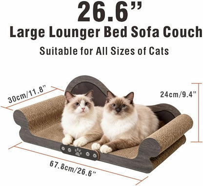 Sofa Shaped Cat Scratching Board, 26.6" Extra Large Scratcher Bed - Image 3