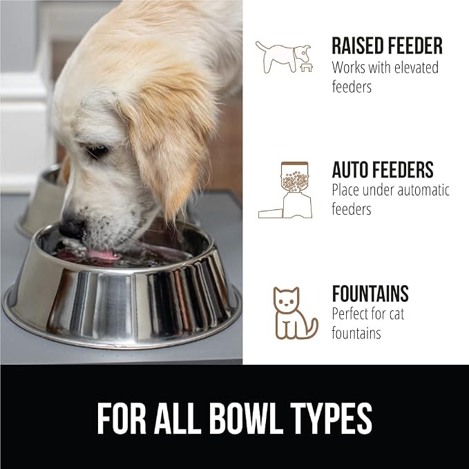 GORILLA GRIP 100% Waterproof Raised Edge BPA Free Silicone Pet Feeding Mat - Image 6