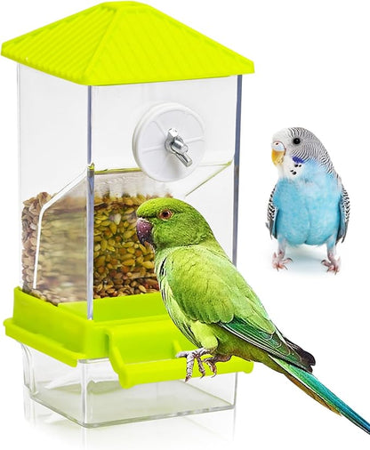 BNOSDM No Mess Automatic Bird Feeder Anti-Splash Bird Feeder Acrylic by BNOSDM