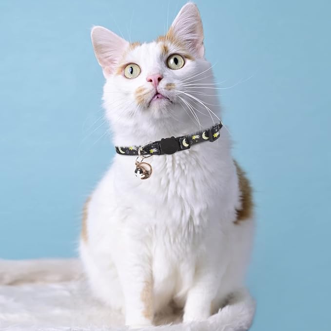 Breakaway Cat Collars with Bell & Cute Pendants, 3 Pack Safety Buckle Kitten - Image 7