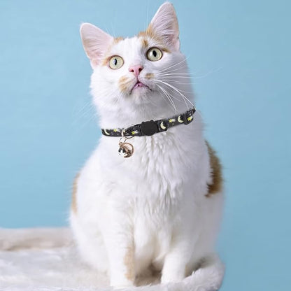 Breakaway Cat Collars with Bell & Cute Pendants, 3 Pack Safety Buckle Kitten - Image 7