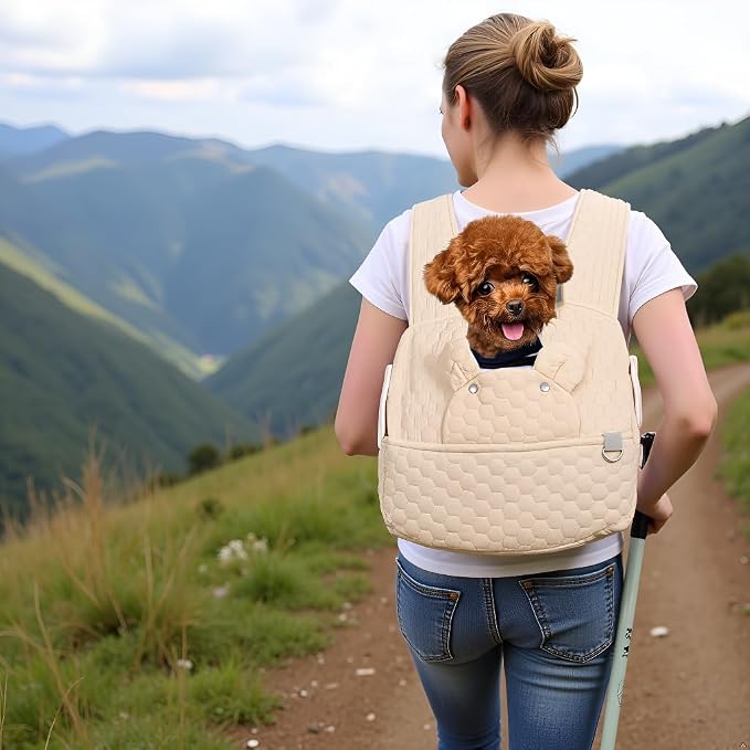 Dog Backpack Carrier for Small Dogs, Cat Carrier Sling, Front Facing Pets Chest - Image 7