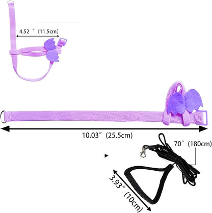 Dnoifne Pet Parrot Bird Harness and Leash, Adjustable Training Design Anti-Bite - Image 6