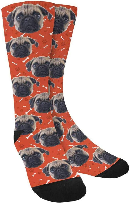 Custom Face Socks, Personalized Dog Lover Pet Photo Picture on Socks Unisex by Enjoy-yjl