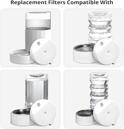 8Pcs Gravity Pet Water Fountain Filters, Automatic Pet Waterer Replacement - Image 2