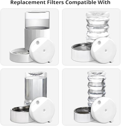 Gravity Pet Water Fountain Filters, Automatic Pet Waterer Replacement Filters - Image 2