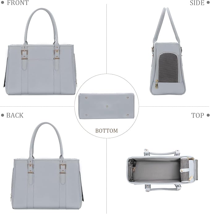Fashion Pet Carrier Dog Purse Cat Bag Soft-Sided Carriers Travel Airline - Image 3
