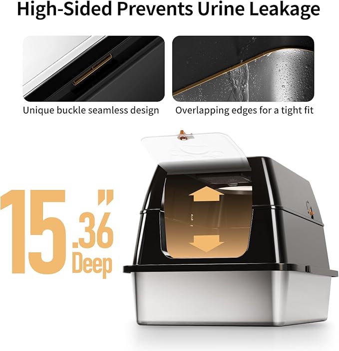 XL Stainless Steel Cat Litter Box - Image 7